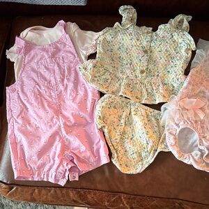 Carter's Pink and Floral Bodysuit Set